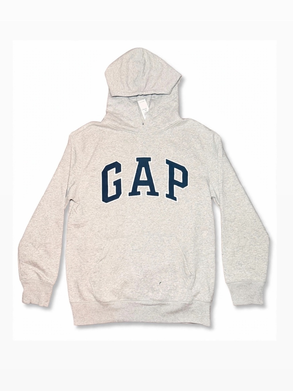 NWT GAP kids Light Gray Hoodie with Navy Logo